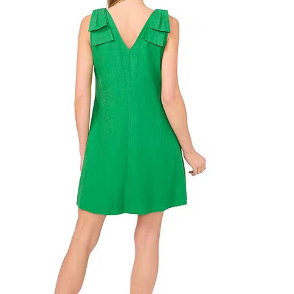 CeCe Green Sleeveless, A-Line Dress - Picture 3 of 3